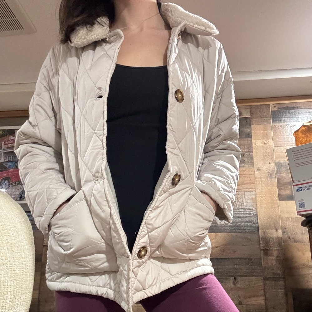 OFF WHITE LIGHT WEIGHT PUFFER JACKET - Picture 7 of 7